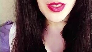 I saw the hot brunette backstage, she was so submissve