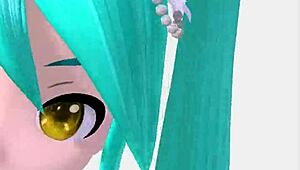 Hatsune miku and luka dance nude in worlds end hall