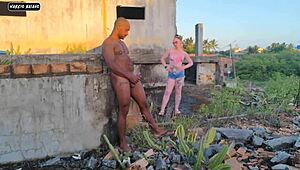 She was surprised by a stranger who licked her ass before anal sex with his big black cock. All without a condom in this interracial amateur encounter.