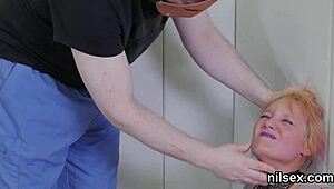 A randy nympho undergoes awkward therapy in an anal asylum