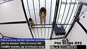 Michelle Anderson, get fucked twice while your brother enjoys a handjob backstage.