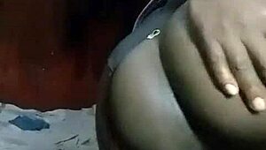 horny kenyan crossdresser stripping and fingering gaping asshole