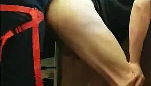 pegging my boyfriend's ass in public places for atm