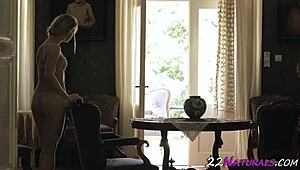 Hot Blonde Teen Rides Monster Cock Hard in High Definition. See Her Bent Over for Intense Doggy Action.