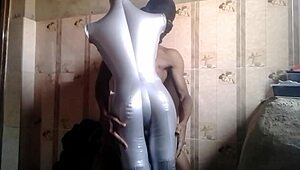 My big tits mannequin gets creampied