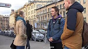 Skinny girl sucks cock at wild stag party scene!