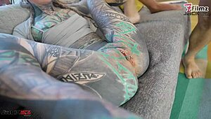 Slut Takes 3 Monster Cocks in Anal DP!