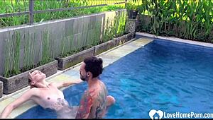Wow, loving this pool day with his hard cock driving me wild every second!
