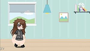 Young Big-Ass Girl Dancing Wild in Gacha Club Hentai Scene at Night Club