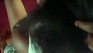 hot black girl sucks boyfriend's monster cock