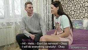 Elegant Teen 18+ Spreads Tight Slit for First-Time Defloration