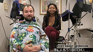 Minnie Rose Sucks That Big Black Cock! Her Pussy Gets Blasted With Hot Cum Backstage!