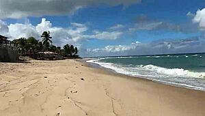 Two Beauties Enjoy Beach at Enseada dos Corais