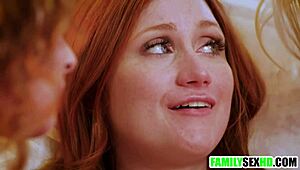 So, this virgin stepdaughter joined a wild step family foursome for her first time