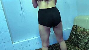 Film my curvy asian ass workout in panties