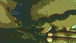 i love this ebony amateur's dildo and tounge tag team on wet pussy.