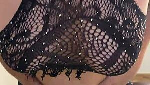 beautiful latina dances in see-through lingerie