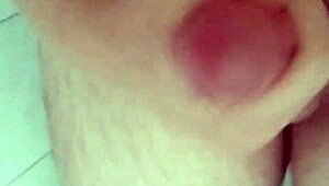 Bathroom Fun with Masturbation and Cumshot