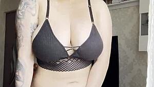 Sexy Blonde Intensely Touches Pussy In Lingerie