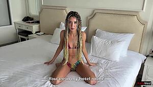 Rastafarian girl smokes a magic cigarette craving something wild