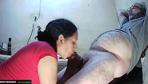 Kneeling Blowjob Cumshot