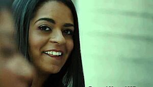 Latina Teens Scissor and Ride Faces Intensely