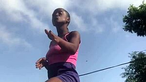 crazy bitch enjoys privacy during family weekend visit