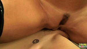 Cheating wife forced to satisfy mature cougar with lesbian action