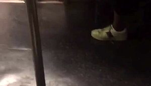 Big ass college girl groped on crowded train. Her amateur voyeur moment shocks everyone.