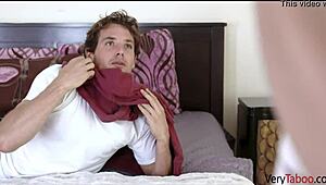 Blonde Vanessa Cage with Blue Eyes Grinds Hard in Taboo Milf Action