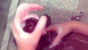 Stepbrother convinces stepsisters to try anal in shower with huge dick