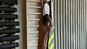hey sporty monika fox, wanna show off naked gymnastics?