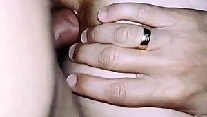 husband and friend take turns stretching wife's holes rough and close-up