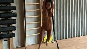 hey sporty monika fox, wanna show off naked gymnastics?