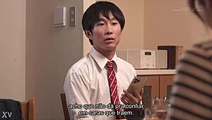 カンナ・ミサキが処女の弟にキスを教える親密な家族レッスン。