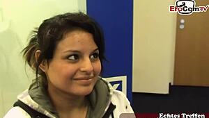 I’m a German virgin talked into sex at my first casting on the street