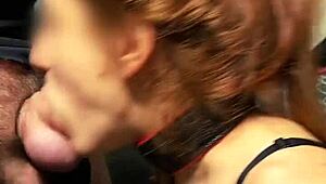 Controlled and Leashed Redhead Slut in Tight Leggings 4K
