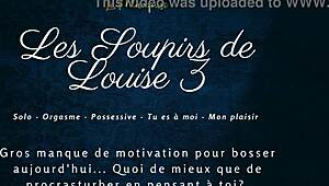 louise sighs in french solo audio session