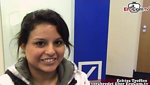 I’m a German virgin talked into sex at my first casting on the street