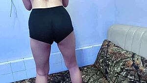 Film my curvy asian ass workout in panties