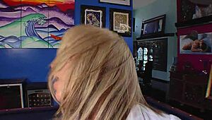 Teen Kara Novak, just 18, drilled hard by tattooed stud in fishnets