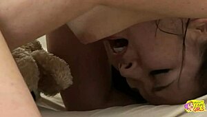 Two brunette girlfriends trying a dildo for the first time on each other's pussies 😏