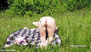 Young Czech Redhead With Nice Ass Caught On Hidden Cam At Beach. Watch Her Flashing In Public Near Nudist Area!