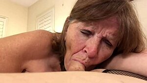 angelic granny elegance masters cock sucking with style