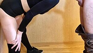 European Stranger Fucked Slim Tanned Girl With Perfect Body During Workout!