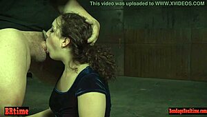 Submissive lover gets her throat slammed hard by dominant cock in rough group play. Toys add to the intense domination.