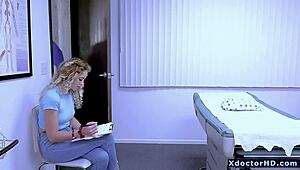 that doctor was so hot and horny, touching my tits and butt, i couldn’t resist fucking him