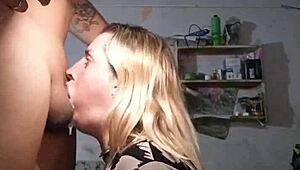 Blonde Addicted To Swallowing Hot Jizz