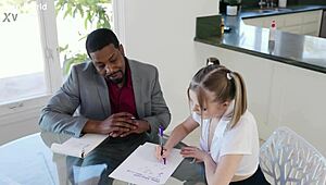 Cock Hungry Teen 18+ Coco Lovelock Seduces Tutor for BBC Slamming in Various Positions