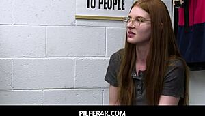 pilfer4k - redhead jane rogers gotta screw her way outta trouble again with officer jovan jordan